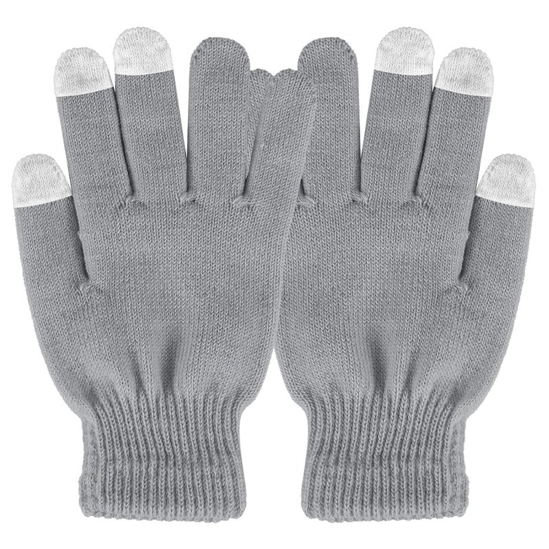 Shop Fresh Fab Finds Unisex Winter Knit Gloves Touchscreen Outdoor Windproof Cycling Skiing Warm Gloves In Grey
