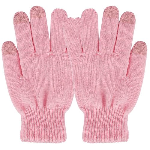 Shop Fresh Fab Finds Unisex Winter Knit Gloves Touchscreen Outdoor Windproof Cycling Skiing Warm Gloves In Pink