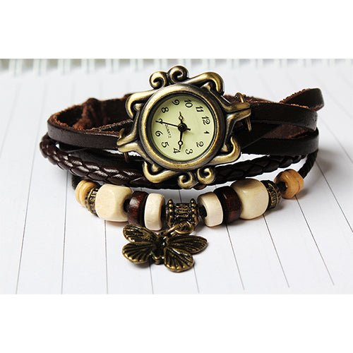 Shop Fresh Fab Finds Vintage Women's Watch Bohemian Handmade Leather Watch Quartz Wrist Watch Fashion