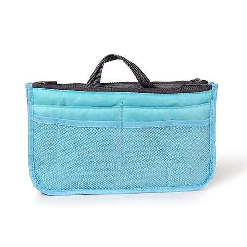 Shop Fresh Fab Finds Women Lady Travel Insert Handbag Organiser Makeup Bags Toiletry Purse Liner With Hand Strap In Blue