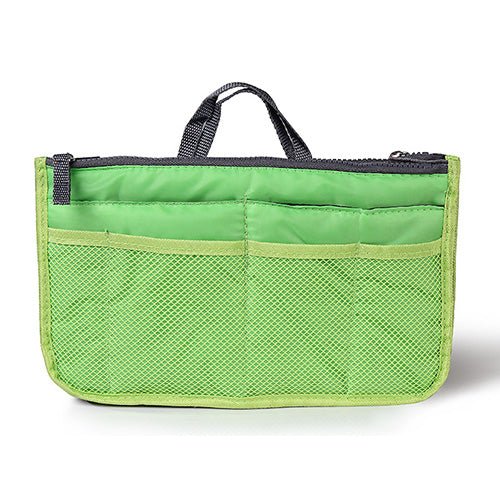 Shop Fresh Fab Finds Women Lady Travel Insert Handbag Organiser Makeup Bags Toiletry Purse Liner With Hand Strap In Green