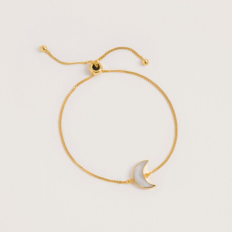 Shop Freya Rose Adjustable Gold Moon Bracelet