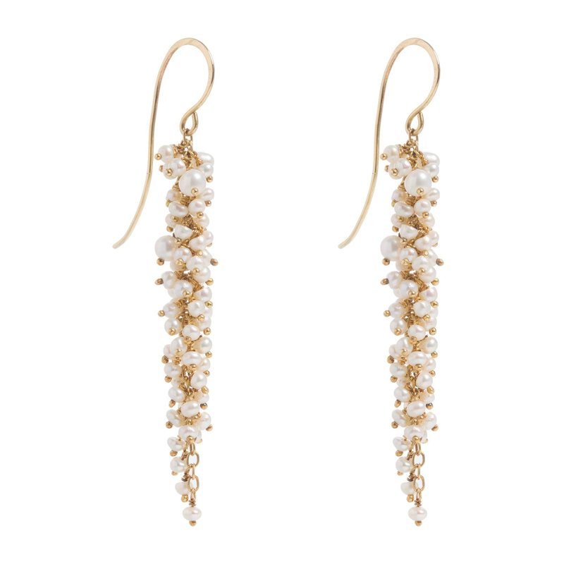 Freya Rose Delicate Gold Pearl Drops Earrings