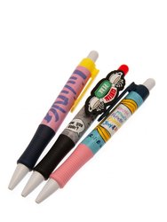 Friends Pen Set (Pack of 3) (Multicolored) (One Size) - Multicolored