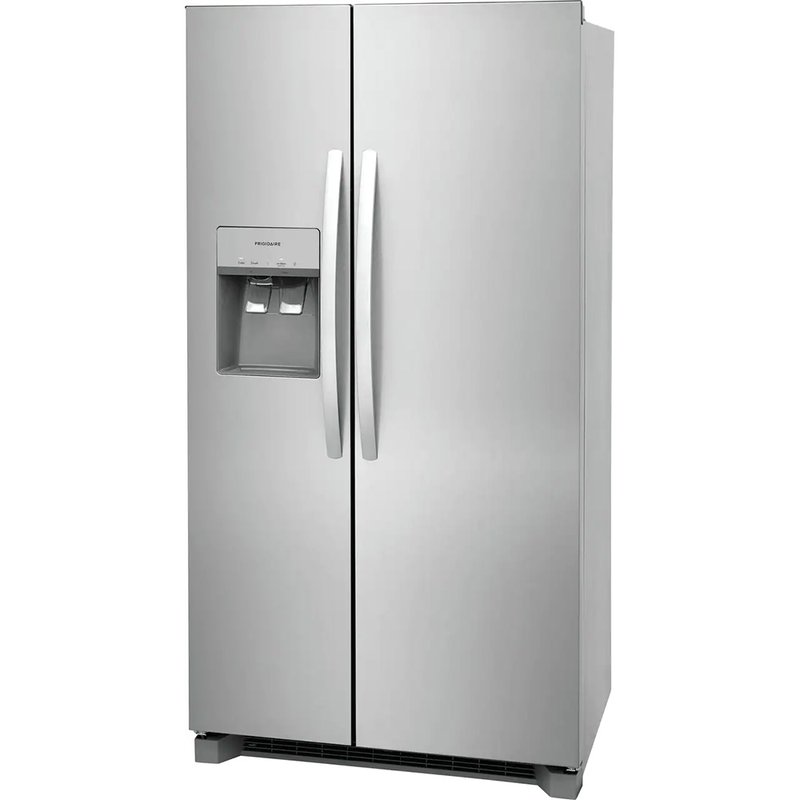 Shop Frigidaire 22.3 Cu. Ft. Stainless Counter Depth Side-by-side Refrigerator In Grey