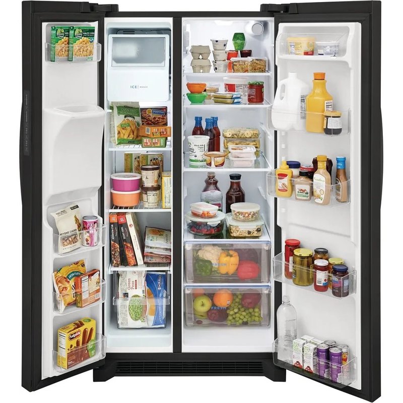 Shop Frigidaire 25.6 Cu. Ft. Black Side By Side Refrigerator