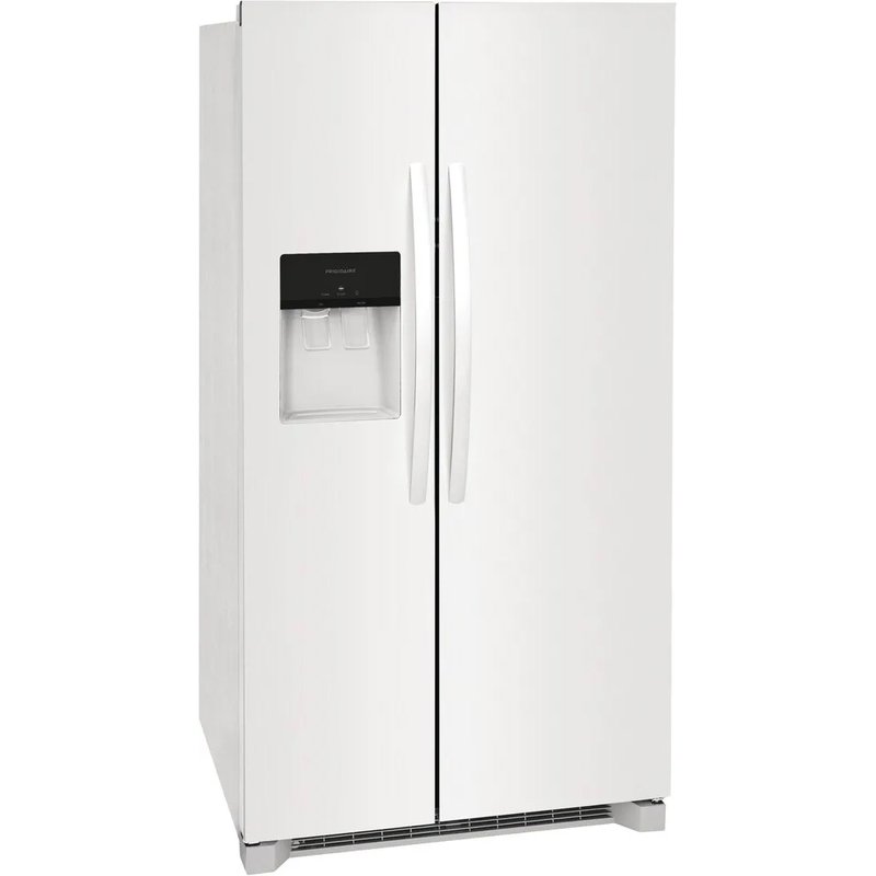 Shop Frigidaire 25.6 Cu. Ft. Black Side By Side Refrigerator In White