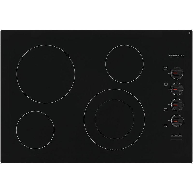Frigidaire 30 Inch Black 4 Burner Electric Cooktop