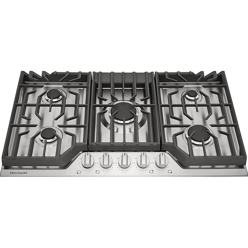 Frigidaire 36 Inch Stainless Steel 5 Burner Gas Cooktop
