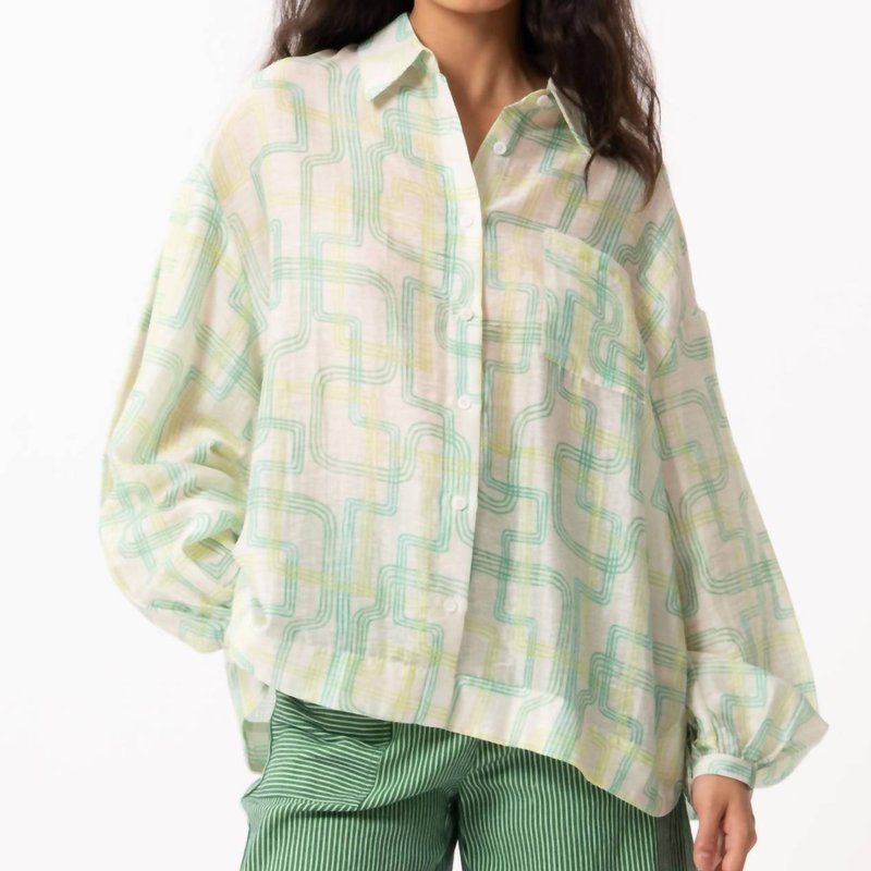 Shop Frnch Charlotte Blouse In Green