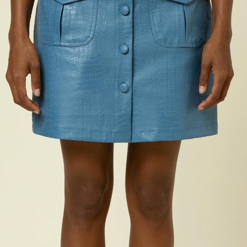 Shop Frnch Daryl Mini Skirt In Blue