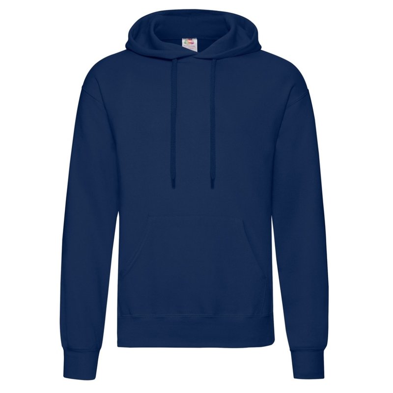 Fruit Of The Loom Adults Unisex Classic Hooded Sweatshirt In Blue