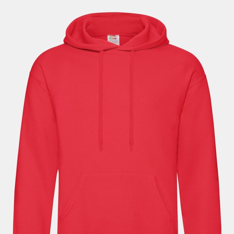 Fruit Of The Loom Adults Unisex Classic Hooded Sweatshirt (red)