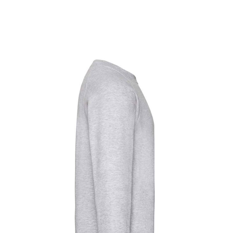 Shop Fruit Of The Loom Adults Unisex Classic Raglan Sweatshirt (heather Grey)