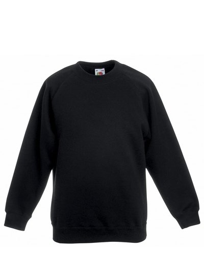 Fruit of the Loom Fruit Of The Loom Childrens Big Boys Raglan Sleeve Sweatshirt (Pack of 2) (Black) product