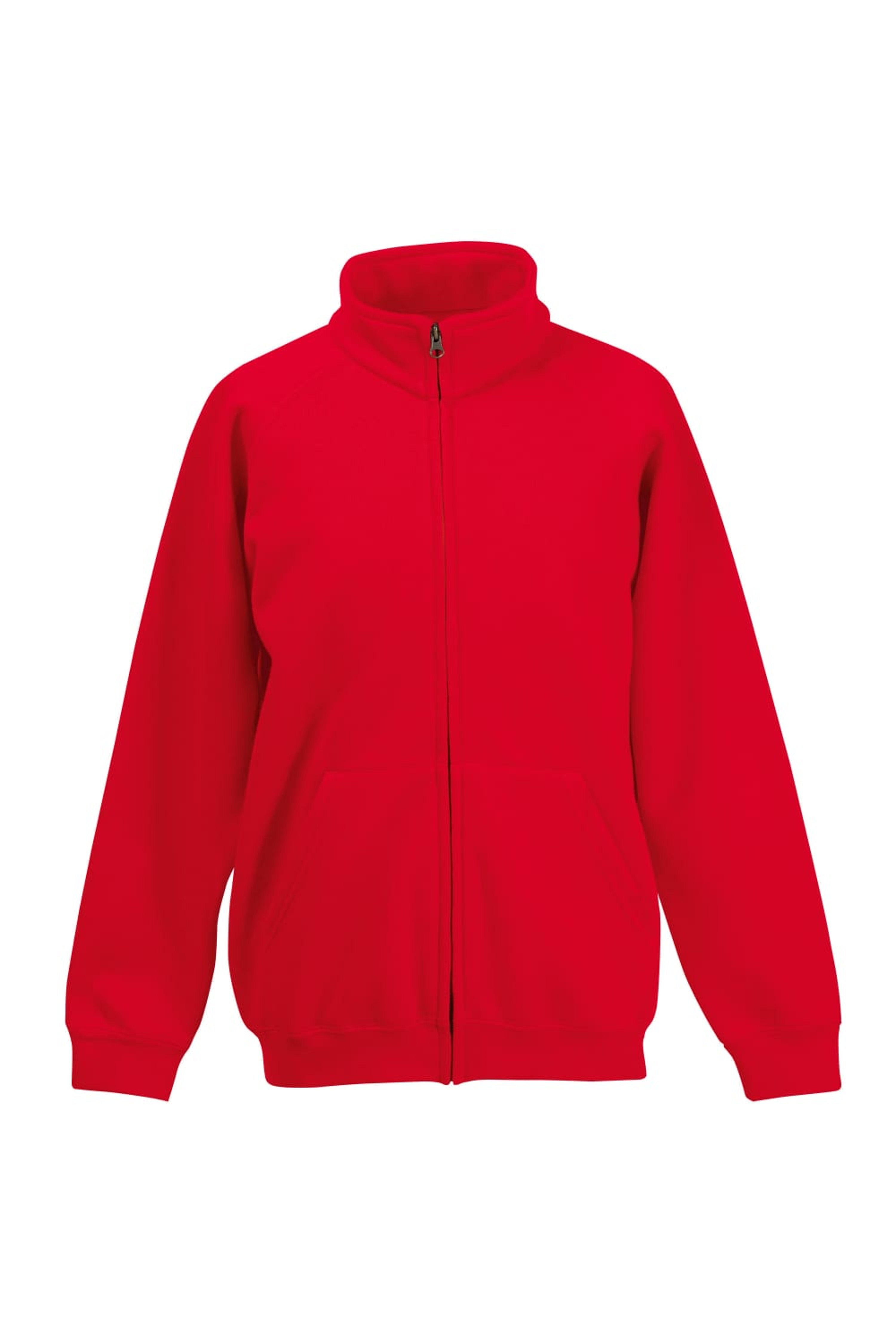 FRUIT OF THE LOOM FRUIT OF THE LOOM FRUIT OF THE LOOM CHILDRENS/KIDS UNISEX POLY-COTTON SWEAT JACKET (RED)