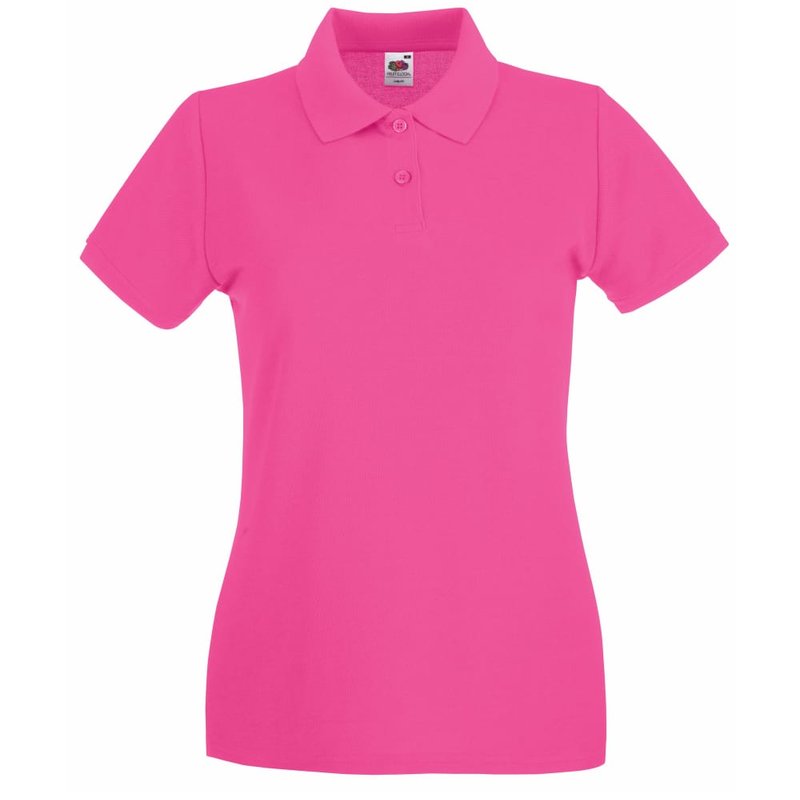 Fruit Of The Loom Ladies Lady-fit Premium Short Sleeve Polo Shirt (fuchsia)