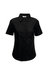 Fruit Of The Loom Ladies Lady-Fit Short Sleeve Poplin Shirt (Black) - Black