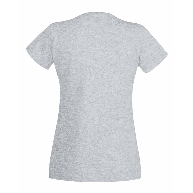 Shop Fruit Of The Loom Ladies Lady-fit Valueweight V-neck Short Sleeve T-shirt (heather Gray) In Grey
