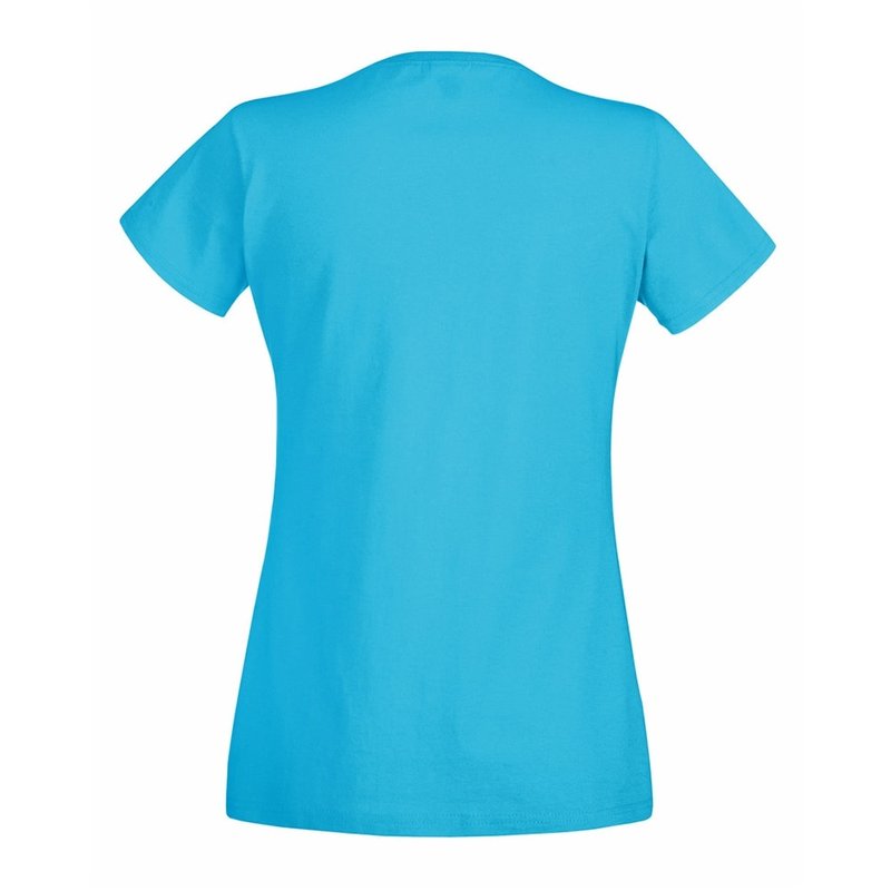 Shop Fruit Of The Loom Ladies/womens Lady-fit Valueweight Short Sleeve T-shirt (azure Blue)
