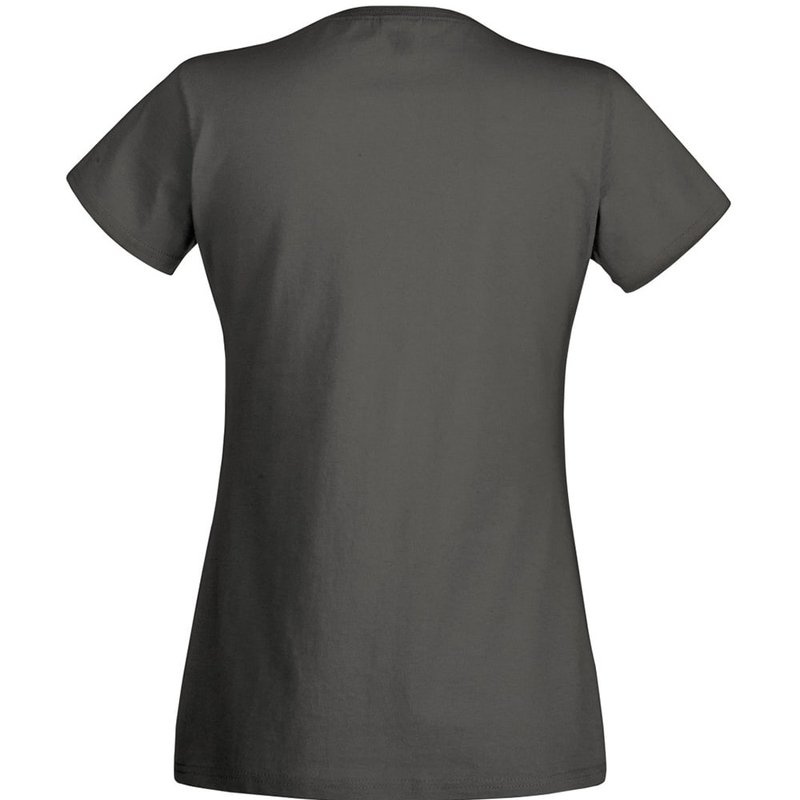 Shop Fruit Of The Loom Ladies/womens Lady-fit Valueweight Short Sleeve T-shirt (light Graphite) In Grey