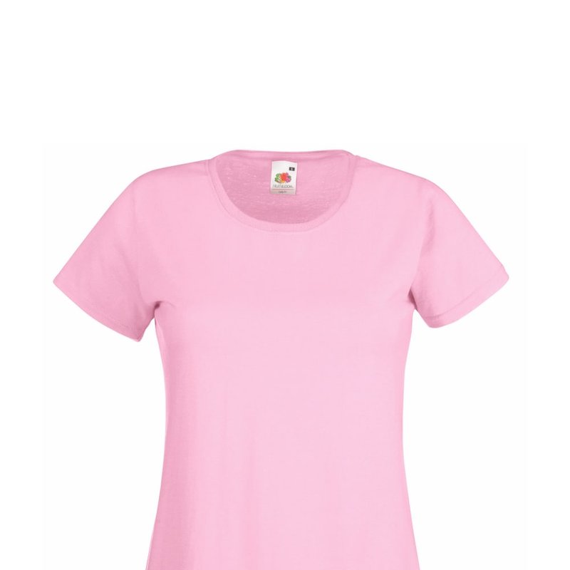 Fruit Of The Loom Ladies/womens Lady-fit Valueweight Short Sleeve T-shirt (light Pink)