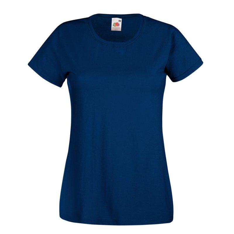 Fruit Of The Loom Ladies/womens Lady-fit Valueweight Short Sleeve T-shirt (navy) In Blue