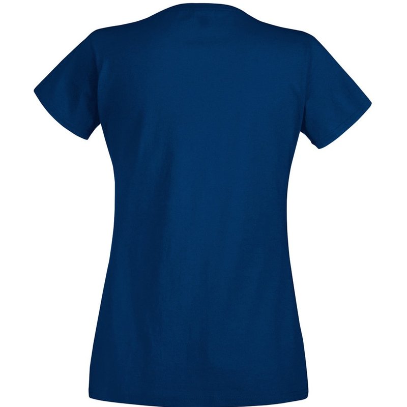 Shop Fruit Of The Loom Ladies/womens Lady-fit Valueweight Short Sleeve T-shirt (navy) In Blue