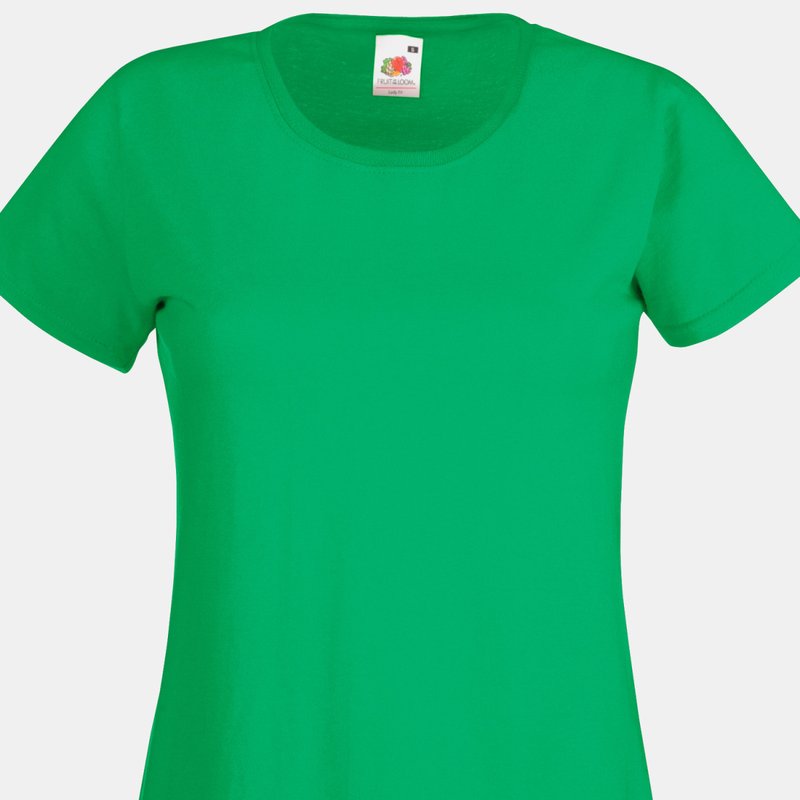 Fruit Of The Loom Ladies/womens Lady-fit Valueweight Short Sleeve T-shirt (pack (kelly Green)