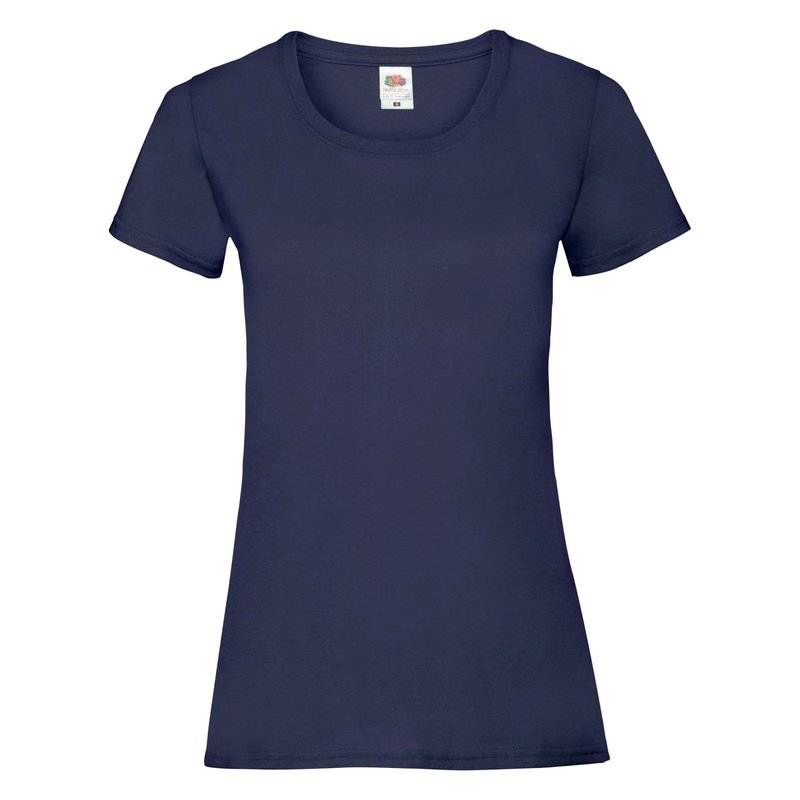Fruit Of The Loom Ladies/womens Lady-fit Valueweight Short Sleeve T-shirt (pack (deep Navy) In Blue