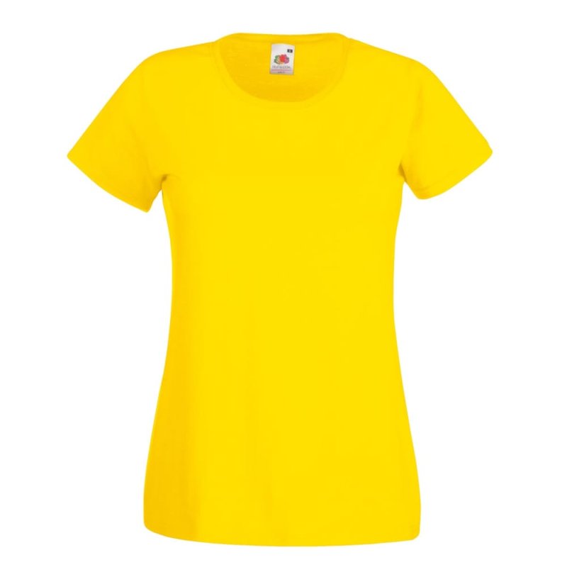Fruit Of The Loom Ladies/womens Lady-fit Valueweight Short Sleeve T-shirt (pack (yellow)