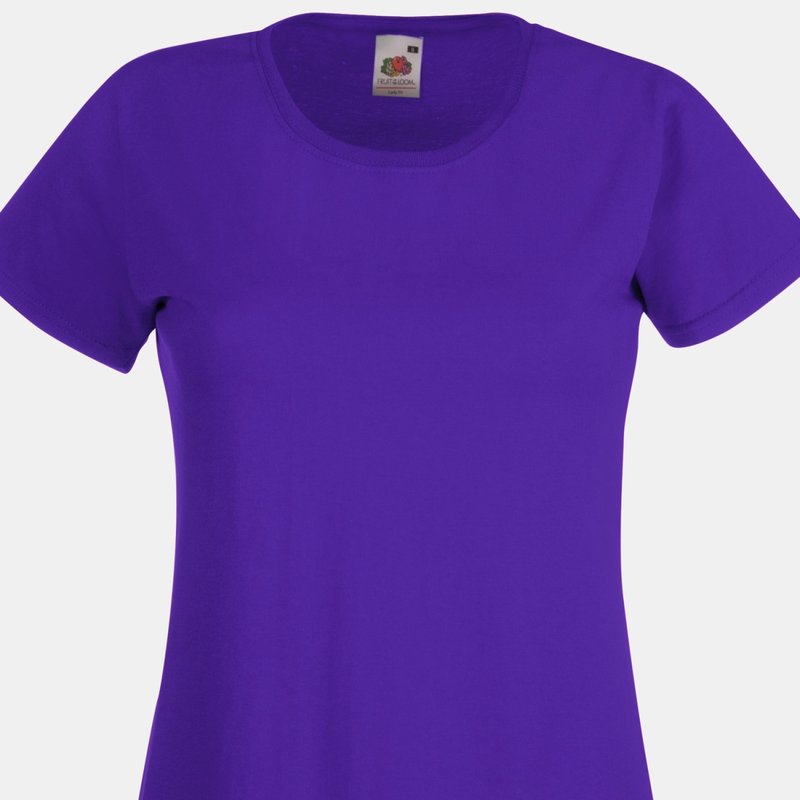 Fruit Of The Loom Ladies/womens Lady-fit Valueweight Short Sleeve T-shirt (purple)