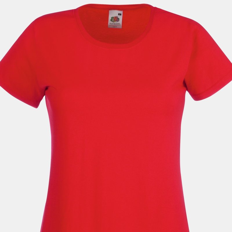 Fruit Of The Loom Ladies/womens Lady-fit Valueweight Short Sleeve T-shirt (red)