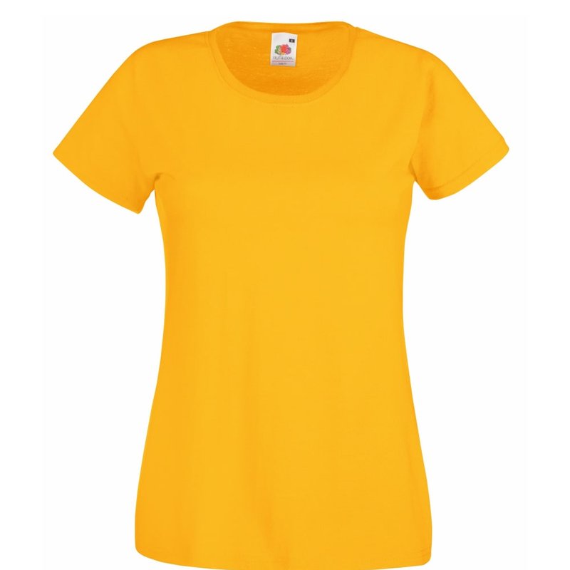 Fruit Of The Loom Ladies/womens Lady-fit Valueweight Short Sleeve T-shirt (sunflower) In Yellow
