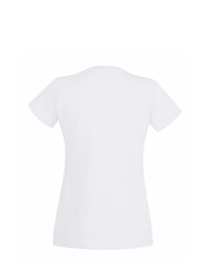 Fruit Of The Loom Ladies/Womens Lady-Fit Valueweight Short Sleeve T-Shirt (White)