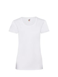 Fruit Of The Loom Ladies/Womens Lady-Fit Valueweight Short Sleeve T-Shirt (White) - White