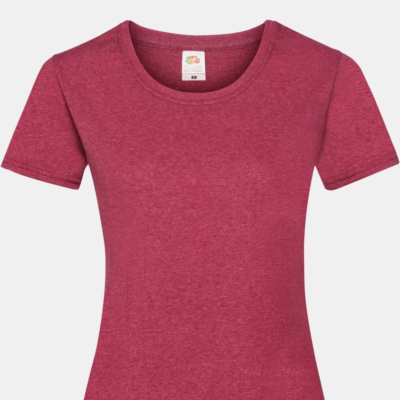 Fruit Of The Loom Ladies/womens Lady-fit Valueweight Short Sleeve T-shirt In Red