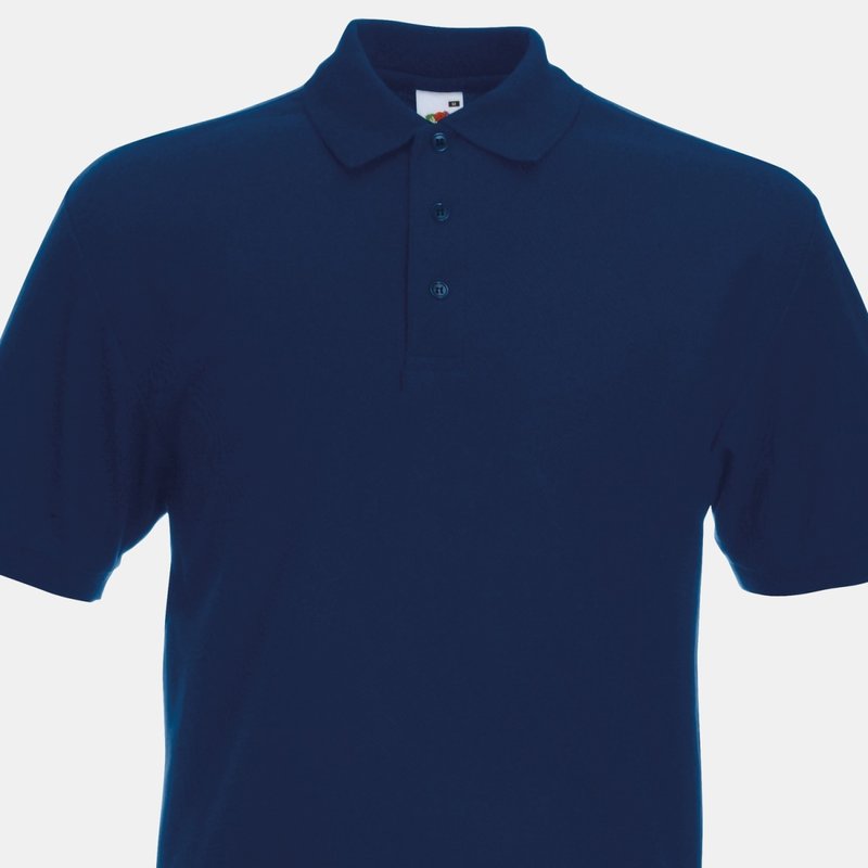 Fruit Of The Loom Mens 65/35 Heavyweight Pique Short Sleeve Polo Shirt (navy) In Blue