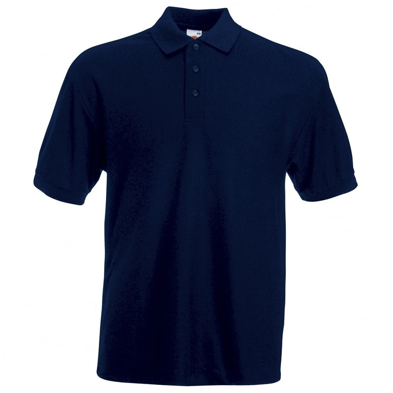 FRUIT OF THE LOOM FRUIT OF THE LOOM MENS 65/35 PIQUE SHORT SLEEVE POLO SHIRT (DEEP NAVY)