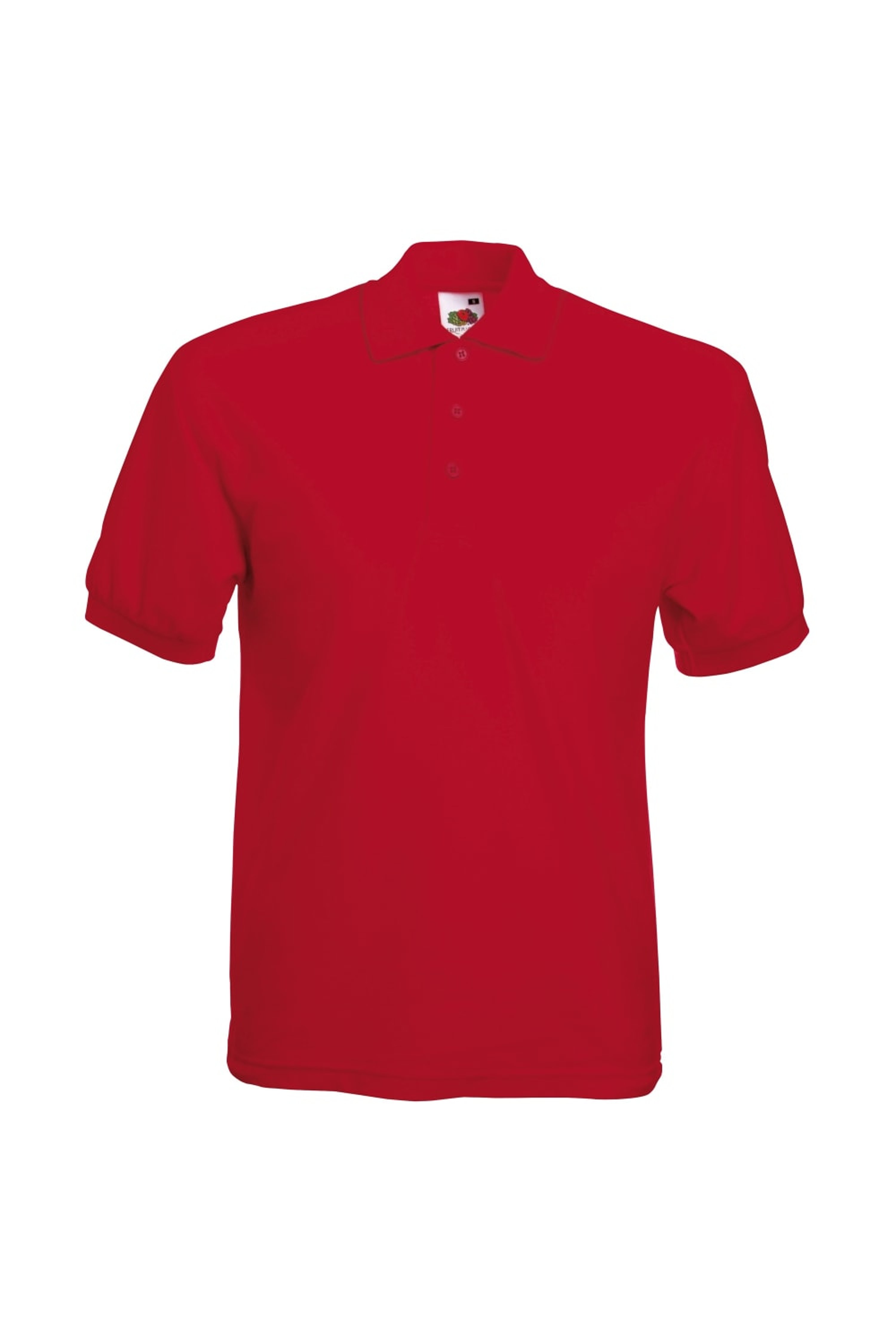 FRUIT OF THE LOOM FRUIT OF THE LOOM MENS 65/35 PIQUE SHORT SLEEVE POLO SHIRT (RED)