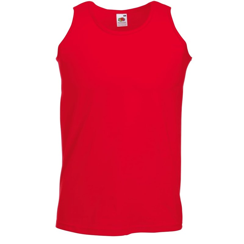 Fruit Of The Loom Mens Athletic Sleeveless Vest/tank Top (red)