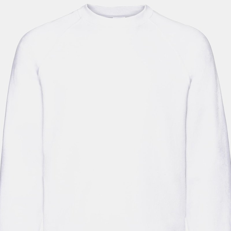 Fruit Of The Loom Mens Classic 80/20 Raglan Sweatshirt (white)
