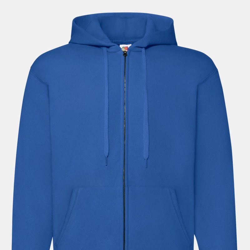 Fruit Of The Loom Mens Hooded Sweatshirt Jacket (royal) In Blue