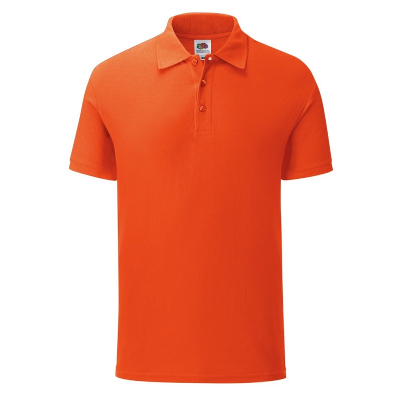 Shop Fruit Of The Loom Mens Iconic Polo Shirt (flame Orange)