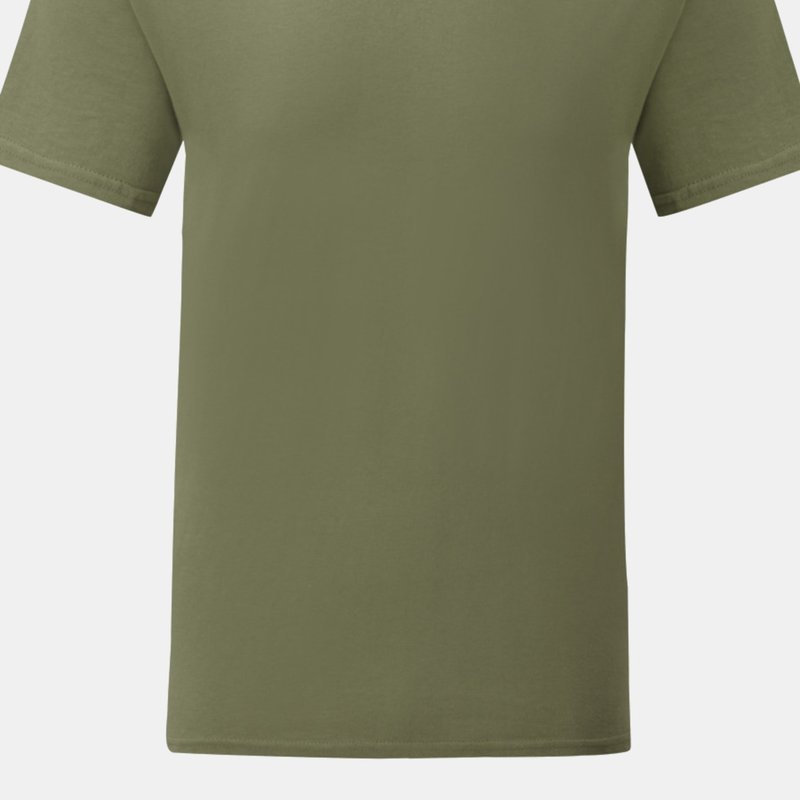 Fruit Of The Loom Mens Iconic T-shirt (pack Of 5) (classic Olive Green)