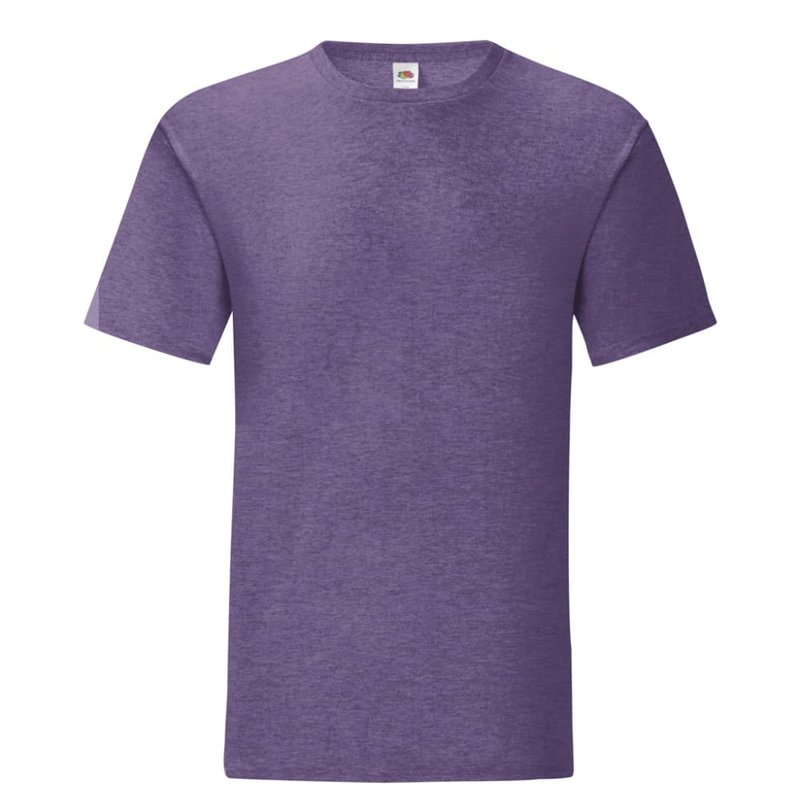 Fruit Of The Loom Mens Iconic T-shirt (pack Of 5) (heather Purple)