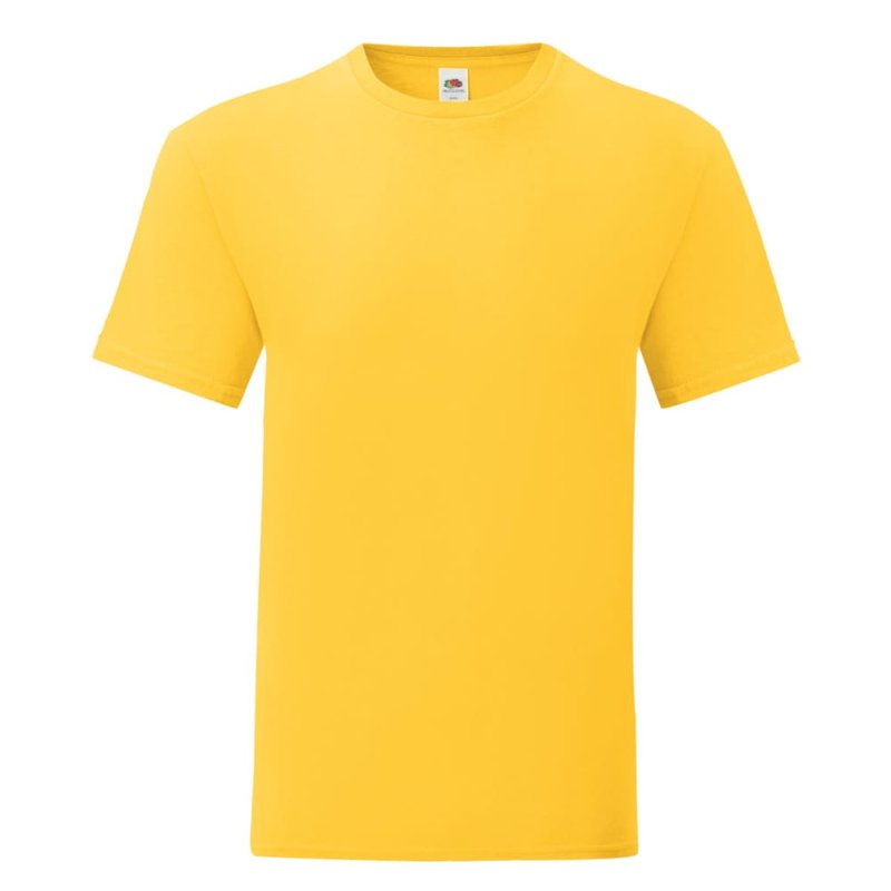 Fruit Of The Loom Mens Iconic T-shirt (pack Of 5) (sunflower Yellow)