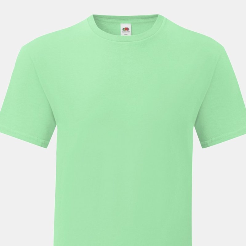 Fruit Of The Loom Mens Iconic T-shirt (pack Of 5) In Green