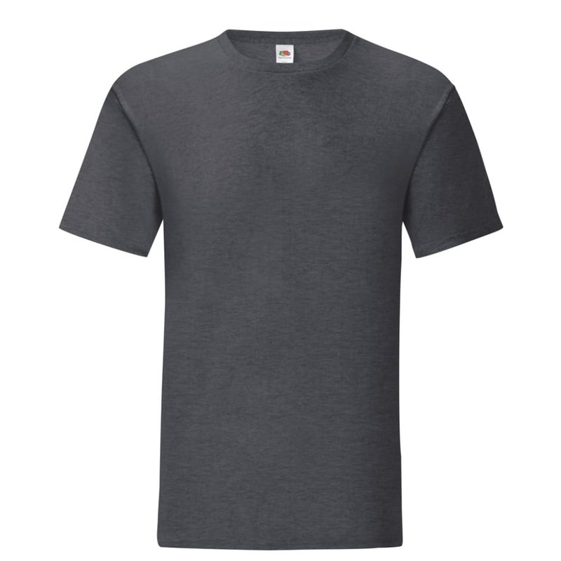 Fruit Of The Loom Mens Iconic T-shirt In Dark Heather