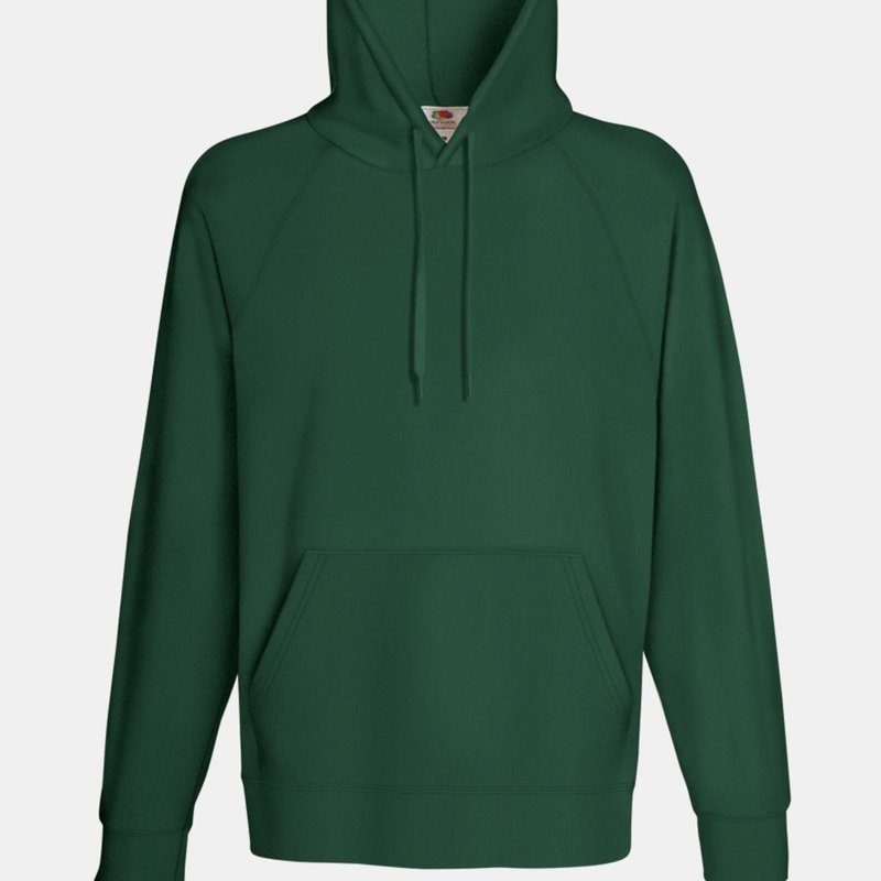Fruit Of The Loom Mens Lightweight Hooded Sweatshirt / Hoodie (240 Gsm) (bottle Green)